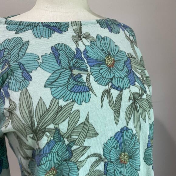 J. Jill Lightweight Soft Pullover Floral Print Sweater Size Small - Picture 4 of 12